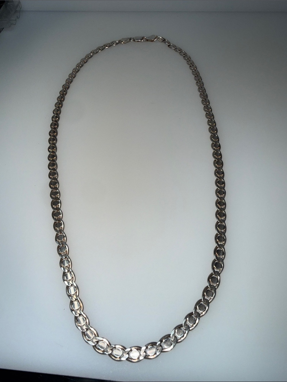 Men's 925 Silver Curb Chain Necklace - Sleek Everyday Link